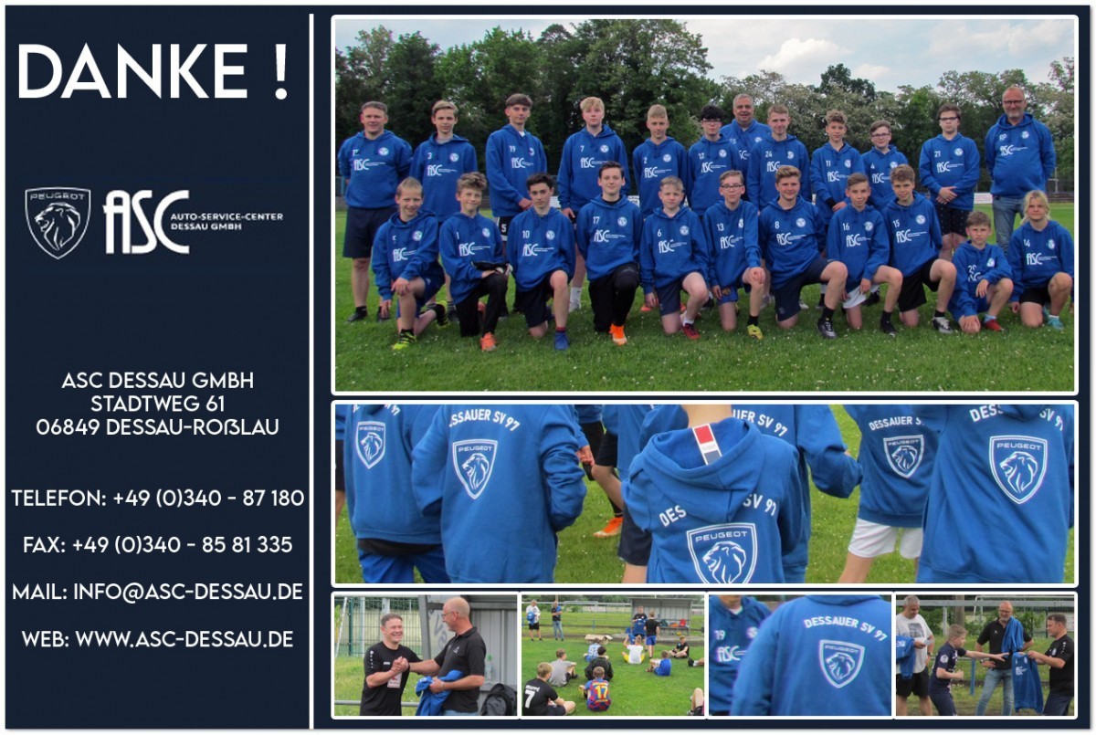 ASC Dessau GmbH spendiert neue Hoodies - Wir sagen Danke !